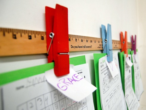 What a great way to organize your kids homework!